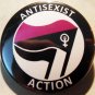 ANTISEXIST ACTION -english pinback button badge 1.25"