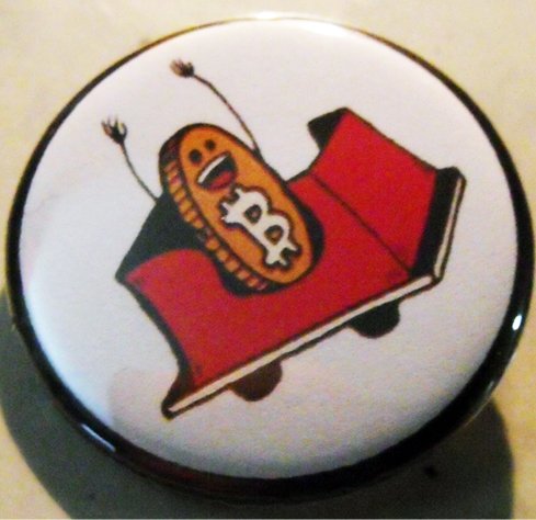 BITCOIN #9   pinback button badge 1.25"