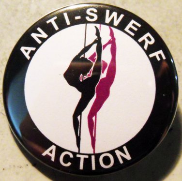 ANTI-SWERF ACTION pinback button badge 1.25"