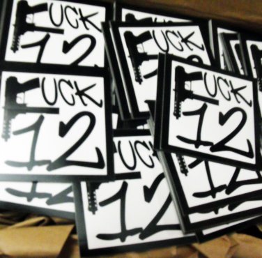 25 FUCK 12 2.5" x 2.5" stickers