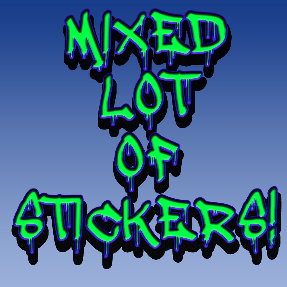 100 MIXED LOT of STICKERS 2.5" x 2.5"  stickers