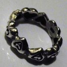.925 STERLING SILVER HEARTS W/IN HEARTS RING size 6