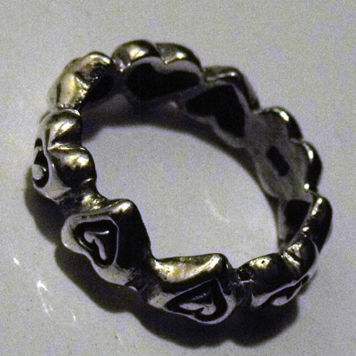 STERLING SILVER HEARTS W/IN HEARTS RING size 5