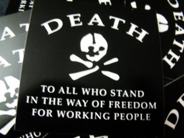 300 MAKHNOVSHCHINA FLAG 2.5" x 2.5"  stickers