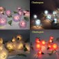 WHITE LEAF FLOWERS STRING FAIRY,PATIO,WEDDING LIGHTS