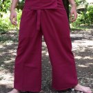 WRAP THAI FISHERMAN PANTS YOGA BOHO TROUSERS - MAROON