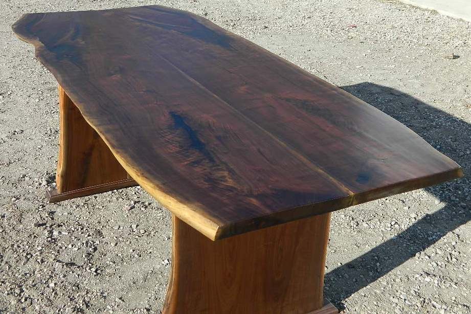 Handcrafted Black Walnut Live Edge Dining Room Table 10042
