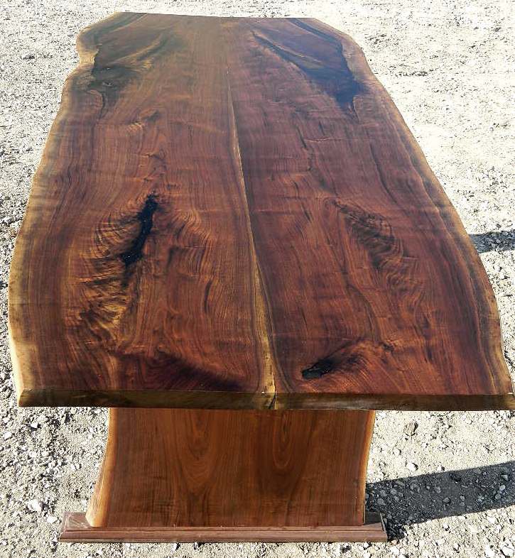 Handcrafted Black Walnut Live Edge Dining Room Table 10042