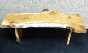 Super Rustic Burly Figured White Oak Lumber Finished Bench Furniture 10051