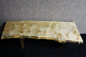 Highly Fiddleback Figured Blue Spalted Maple Bench/Coffee Table Lumber Furniture 10077