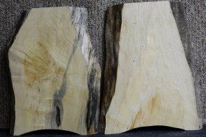 Beautiful Red Flame Box Elder Figured Small DIY Bench/Table Legs 12902-12903E