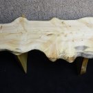 Pre-Finished Beautiful White Knotty Pine Rustic Coffee Table/Bench Seat 10098