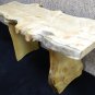 Pre-Finished Beautiful White Knotty Pine Rustic Coffee Table/Bench Seat 10098