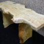Pre-Finished Beautiful White Knotty Pine Rustic Coffee Table/Bench Seat 10098