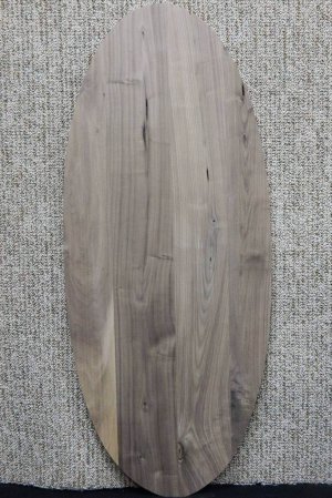 Custom Solid Black Walnut Oval Bench/Coffee Table Top Custom Sizes 10501