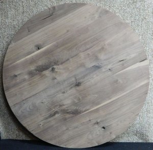 Large Round Black Walnut Custom Glue-Up Dining/Coffee Table Top 10531