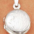 STERLING SILVER 13MM SMALL ETCHED ROUND LOCKET ~Last One~