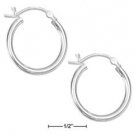 20MM TUBULAR HOOP EARRINGS WITH FRENCH LOCKS