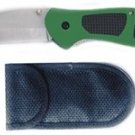 5" Tactical Pocket Knife - Green w/ Sheath