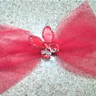 Red Organza HairBow