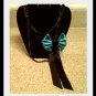 Turquoise and Black Statement Necklace