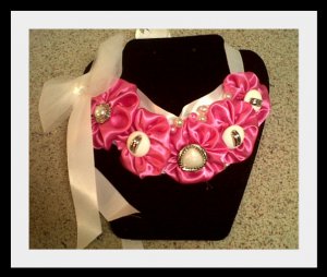 Pink Bib Necklace