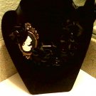 black cameo statement necklace