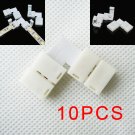 10x L-Shape 2P Right left Angle Corner Connector F 5050 single color led strip