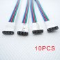 10X 4PIN Female RGB Connectors Wire Cable for 5050 3528 SMD LED Strip