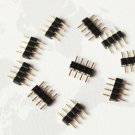 100pcs 4 PIN RGB Connector Male to Female For LED SMD RGB 5050 3528 Strip BLACK
