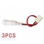 3xled-to-DC Power Female Connector 2p for 10mm width single color 5050 led strip