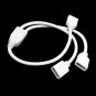 3pcs RGB Led Strip 1 To 2 Port Splitter 4 Pin Female Connector Adapter + 9X4 pin