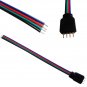 10 set 4PIN Female Male RGB Connectors Wire Cable For 3528 5050 SMD LED Strip