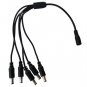 DC Power Splitter 1 Female to 5 Male Connector For CCTV Security Camera