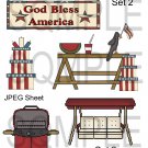 Americana Set 2-Emailed as JPEG File-Commercial and Personal Use