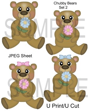 Chubby Bears 2-Emailed as JPEG File-Commercial and Personal Use