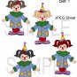 Clown Girls 1-Emailed as JPEG File-Commercial and Personal Use