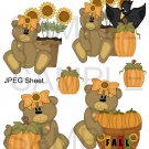 Fall Pumpkin Bear 2-Emailed as JPEG File-Commercial and Personal Use