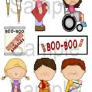 Boo Boo and Bandages 1-Single-Emailed as JPEG File-Commercial and Personal Use