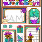 Happy Birthday 2/Puppy - Emailed as JPEG File-Commercial and Personal Use