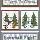 I Love To Skate/Snowball Fight tb uc  -  Emailed as JPEG File-Commercial and Personal Use