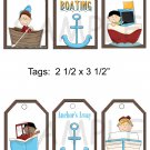 Boating - 6 pc Tags uc  -  Emailed as JPEG File-Commercial and Personal Use