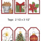 Christmas Set 3 - 6 pc Tags uc  -  Emailed as JPEG File-Commercial and Personal Use