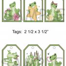 Frogs 2 - 6 pc Tags uc  -  Emailed as JPEG File-Commercial and Personal Use