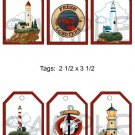 Nautical - 6 pc Tags uc  -  Emailed as JPEG File-Commercial and Personal Use