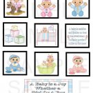 A Baby Is A Joy - 10 pc Blocks uc  -  Emailed as JPEG File-Commercial and Personal Use