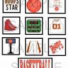 Basketball - 10 pc Blocks uc  -  Emailed as JPEG File-Commercial and Personal Use