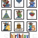 Birthday Wishes - 10 pc Blocks uc  -  Emailed as JPEG File-Commercial and Personal Use