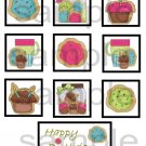 Happy Birthday Cookies - 10 pc Blocks uc  -  Emailed as JPEG File-Commercial and Personal Use