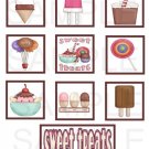 Sweet Treats - 10 pc Blocks uc  -  Emailed as JPEG File-Commercial and Personal Use